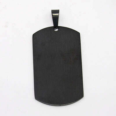 Men's 201 Stainless Steel Big Rectangle Hand Stamping Blank Tag Pendants