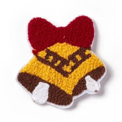 Christmas Bell Cloth Snap Hair Clips