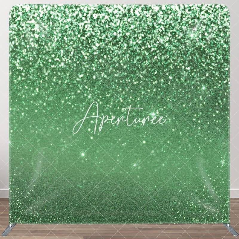 Aperturee Green Silver Glitter Dance Party Pillow Case Backdrop, 6X6FT(1.8X1.8M), 111 USD, square double-sided backdrops, DSA...
