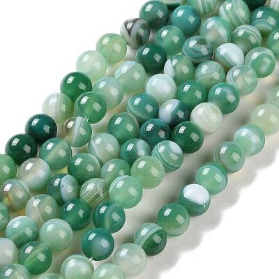 Natural Striped Agate/Banded Agate Beads Strands