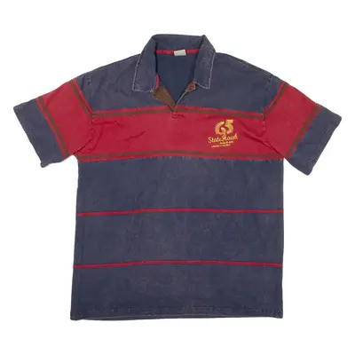 STATE HAWK Mens Polo Shirt Blue 2XL