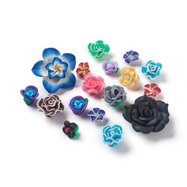 Handmade Flower Polymer Clay Cabochons