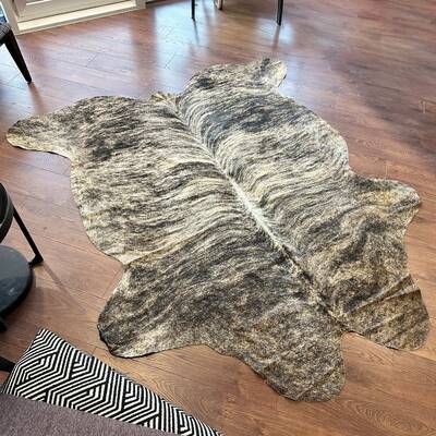 Striped Genuine Cowhide Peltry Rug