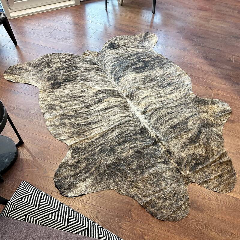 Striped Genuine Cowhide Peltry Rug