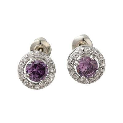 Rack Plating Brass Micro Pave Cubic Zirconia Earrings