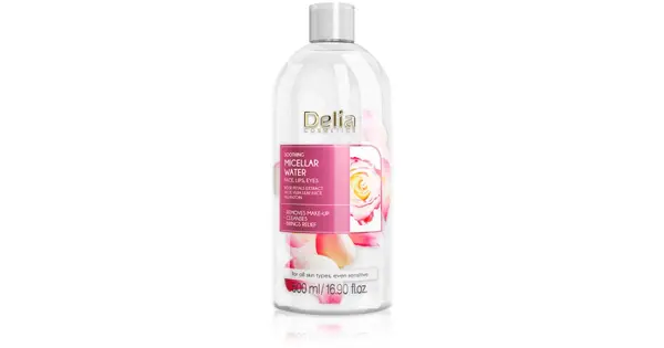 Delia Cosmetics Rose Petal Extract Soothing Cleansing Micellar Water 500 Ml