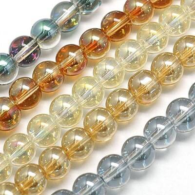 Electroplate Glass Beads Strands