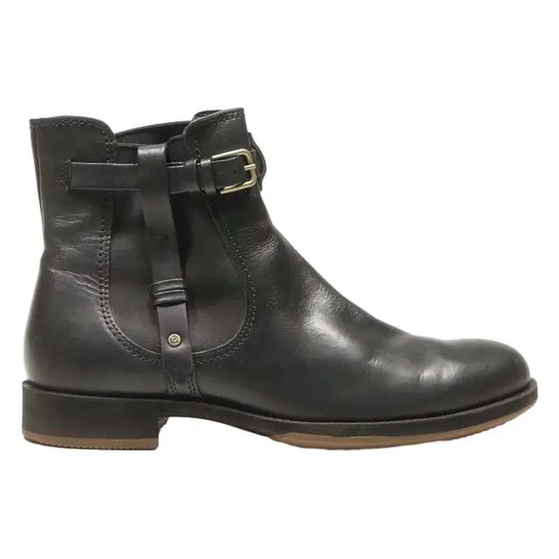 ECCO Chelsea Boots Black Leather Womens UK 8