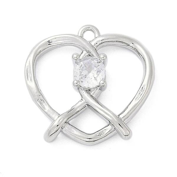 Brass Micro Pave Cubic Zirconia Pendants