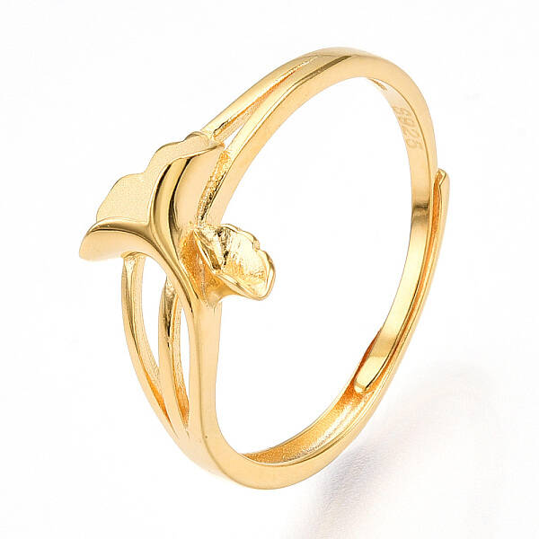 925 Sterling Silver Adjustable Ring Settings