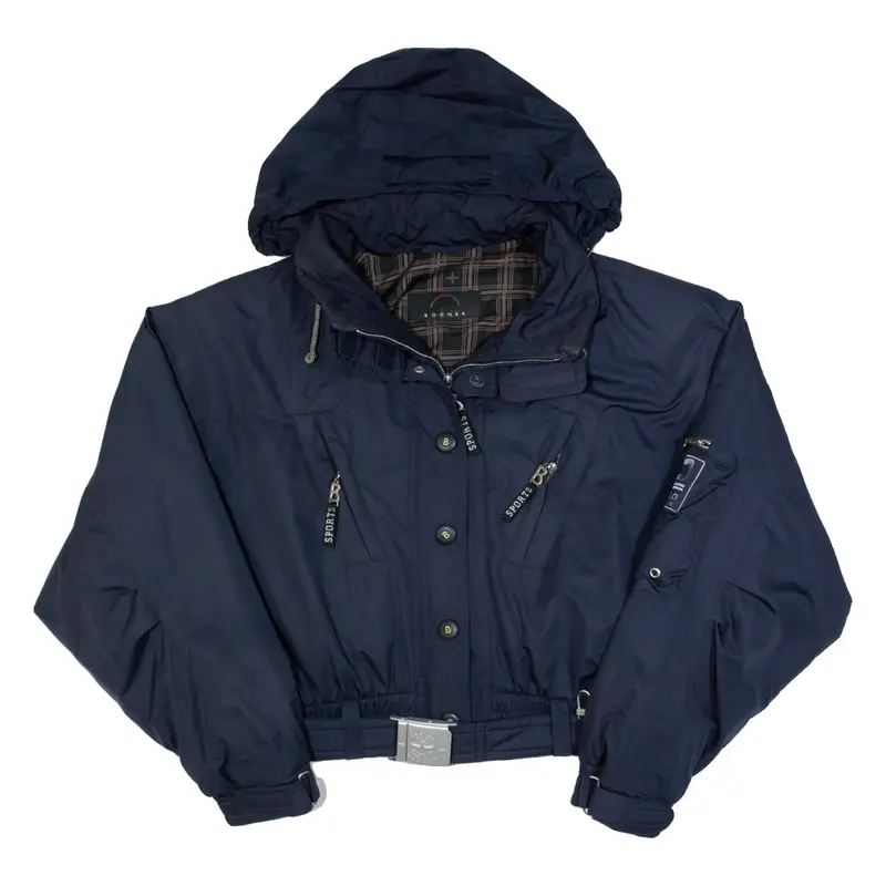 BOGNER Womens Ski Jacket Blue Hooded M