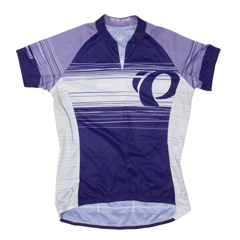 PEARL IZUMI Cycling T-Shirt Blue 1/2 Zip Short Sleeve Mens M
