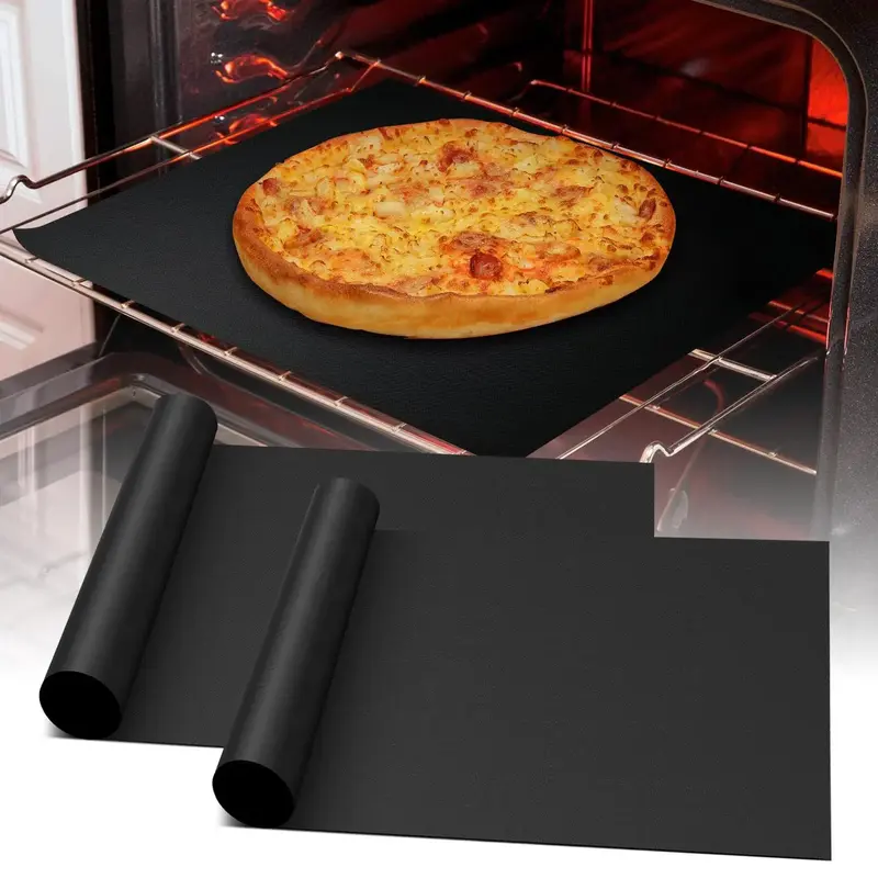Reusable Oven Liner, 2 Counts Non Stick Oven Mat, Barbecue Utensils Oven Liner Pad, Microwave, Stove, Kitchen, Baking Supplie...