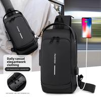 Durable Motorcycle Chest Bag with Password Lock Anti Theft Feature USB Port for Men Safe and Stylish Lightweight Travel Gear ...