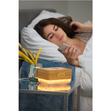 10 Custom Sunrise Alarm Clock with Himalayan Salt Lamp + Wireless ...