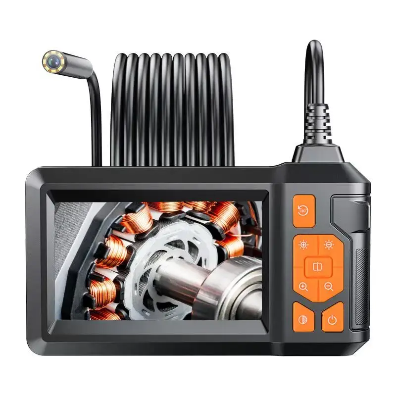 Industrial Endoscope HD Pipe Inspection Camera, 4.3 Inch IPS LCD Screen Waterproof Snake Camera with LED Light, Suitable for ...