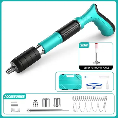 SRGARH Manual Mini Steel Nail Gun 5 Gears Power Adjustable Woodworking and decoration integrated air nailer with 10 Nails