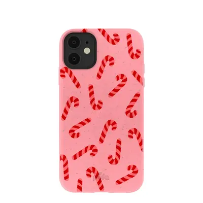 Bubblegum Pink Candy Cane Chaos iPhone 11 Case