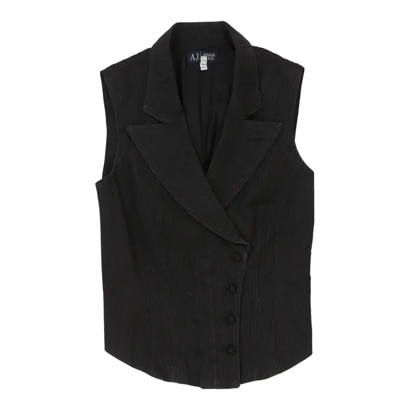 Armani Jeans Waistcoat - Small Black Cotton Blend | Size: small