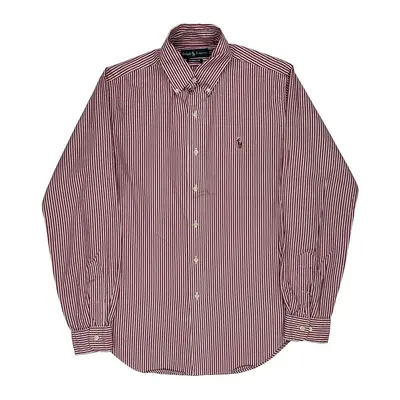 Ralph Lauren Striped Shirt - Medium Red Cotton