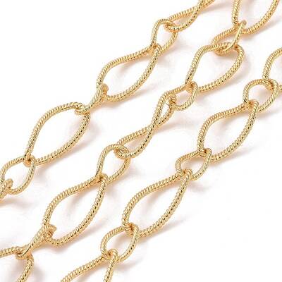 Brass Twisted Oval Link Chains