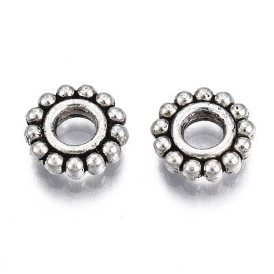 Tibetan Style Alloy Daisy Spacer Beads