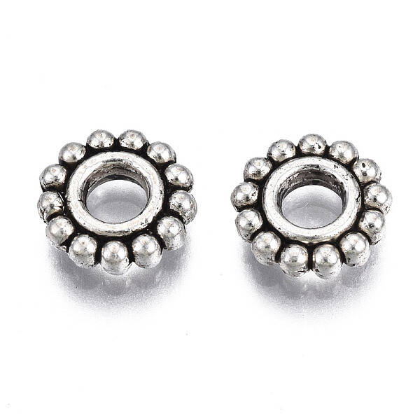 Tibetan Style Alloy Daisy Spacer Beads