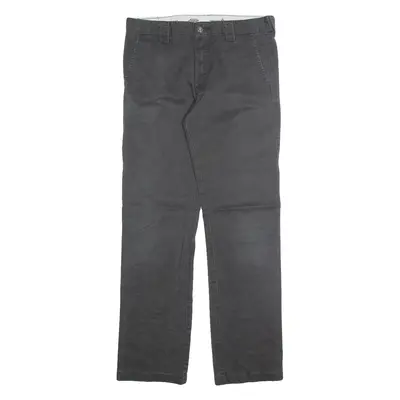 DICKIES Chino Mens Trousers Grey Slim Straight W32 L30
