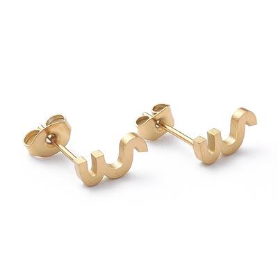 Ion Plating(IP) 304 Stainless Steel Stud Earrings
