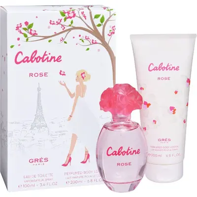 Set Gres: Cabotine Rose Eau De Toilette Per Donna 100 ml + Cabotine Rose Idratante Lozione Corpo 200 ml