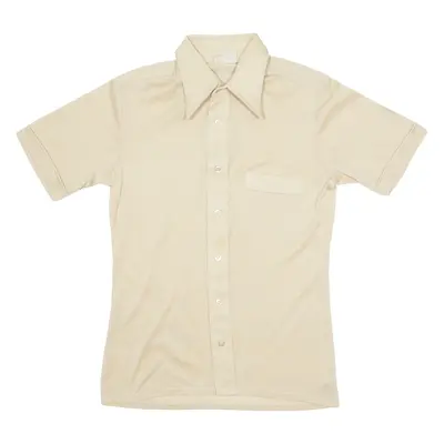 MCGREGOR Mens Plain Shirt Beige 90s S