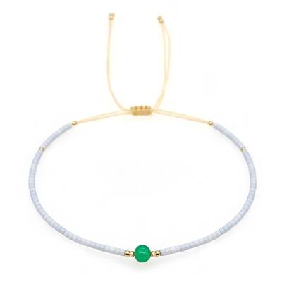 Bohemian Style Colorful Beaded Lucky Stone Couple Bracelet for Women