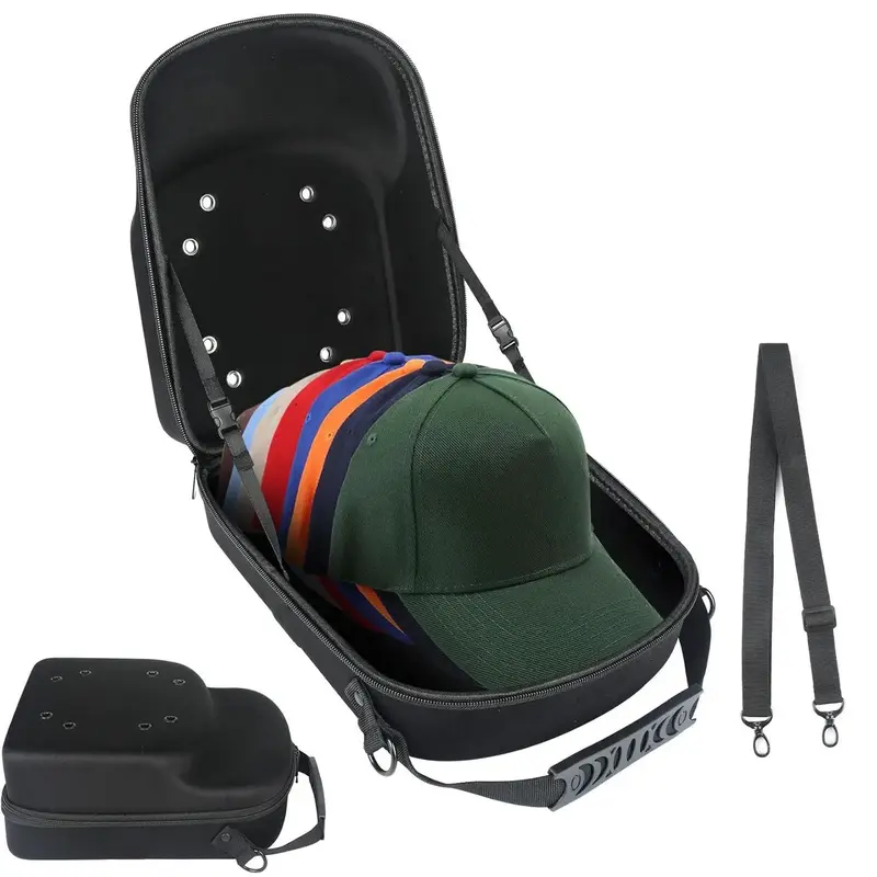 Large Capacity Hat Storage Bag, 1/5 Counts  Dustproof Ball Caps Storage Bag with Adjustable Shoulder Strap, Anti-pressure Cap...