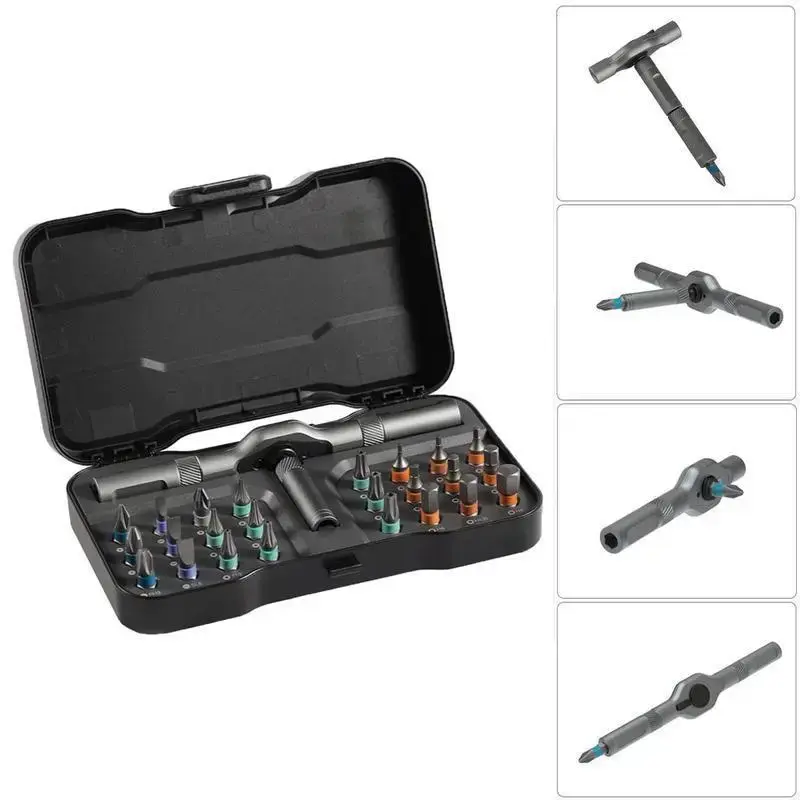【TikTokShopfalldealsforyou】SEESE 24 in 1 DlY Screwdriver Set,1 Set SwitchableScrewdriver Shape Magnetic Screwdriver Set,C...