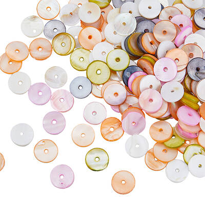 300Pcs Dyed Natural Shell Beads