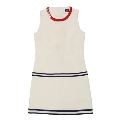 Dolce & Gabbana Sheath Dress - Large Cream Cotton Blend | Size: large