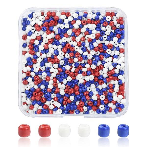 55.5G 3 Colors 8/0 Glass Seed Beads