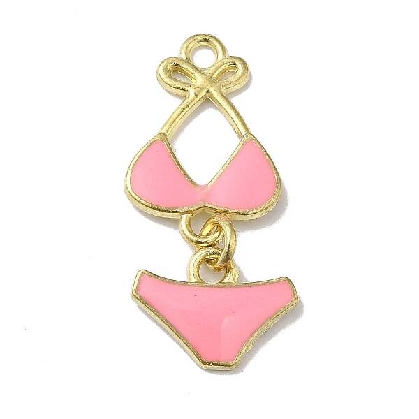 Golden Tone Alloy Enamel Pendants