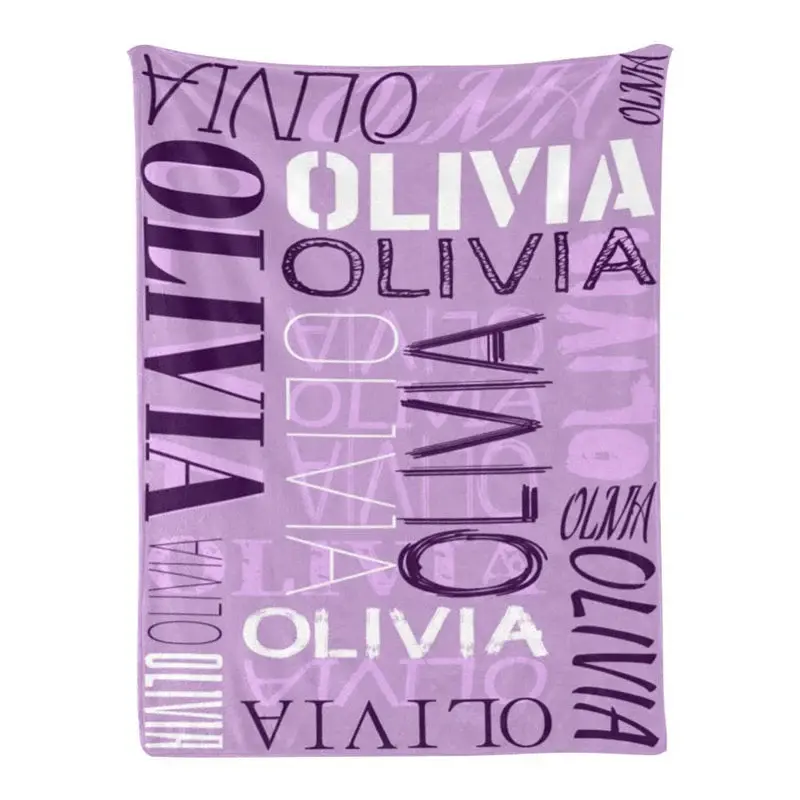 Personalized Name Lilac Soft Blanket Birthday Gift - Aperturee