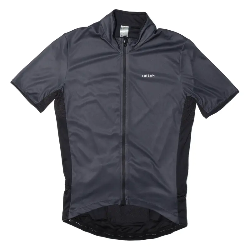 TRIBAN Cycling Full Zip Mens Jersey Black High Neck M