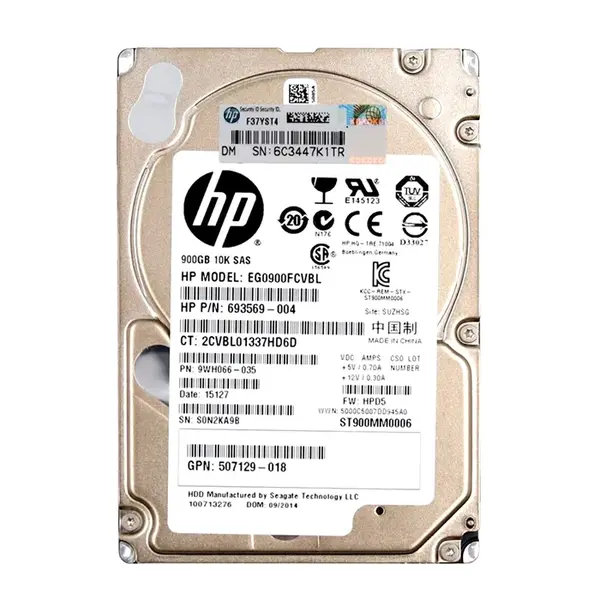 693569-004 HP 900GB 6Gb/s SAS 10000 2.5-inch Hard Drive