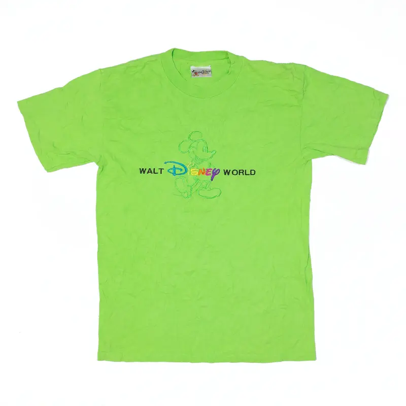 DISNEY STORE Mickey Mouse T-Shirt Green Short Sleeve Mens S