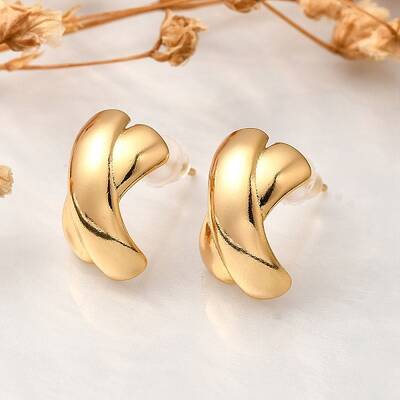 Brass Stud Earrings