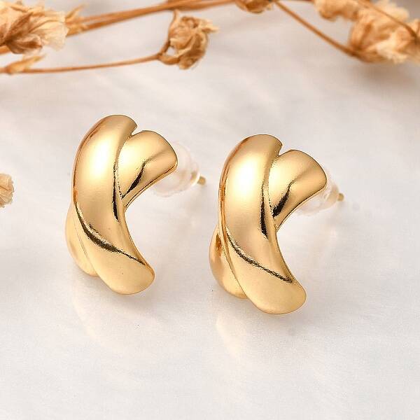 Brass Stud Earrings