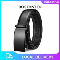 BOSTANTEN | Mens Belt Leather Ratchet Easy Release Belt For Men Dress and Casual with Adjustable Buckle Textured [Fathers Gif...