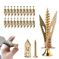60Count Drywall Self Drilling Anchors and Screws,Easy Application,No Drill or Holes in Wall,Heavy-Duty Zinc-Plated Steel Anch...