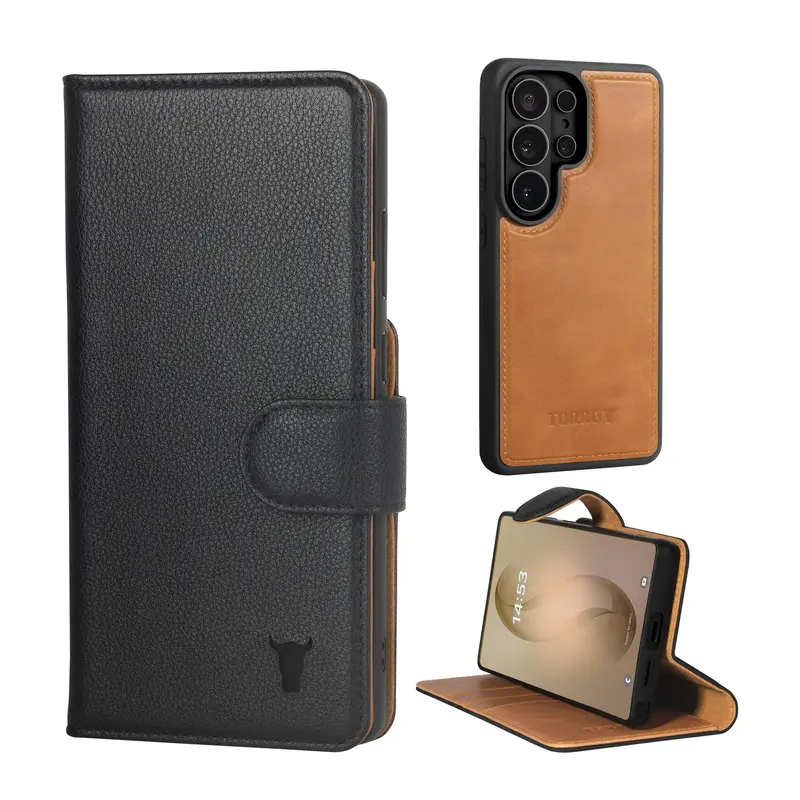 Samsung Galaxy S26 Ultra 2-in-1 Detachable Leather Wallet Case - Black