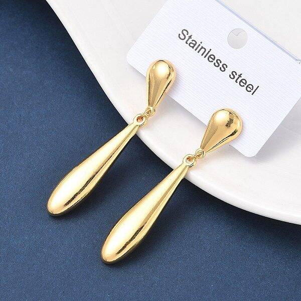 304 Stainless Steel Dangle Stud Earrings