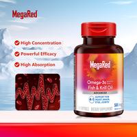 MegaRed Health Pure Antarctic Concentrate Omega-3 4in1 Softgels with Krill Oil & Deep Sea Cod Liver Oil, 500mg Each, 80 Count...