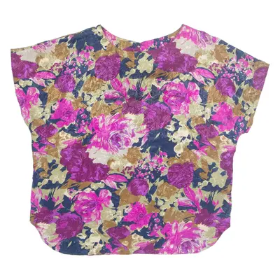 Womens Printed Top Pink Floral L